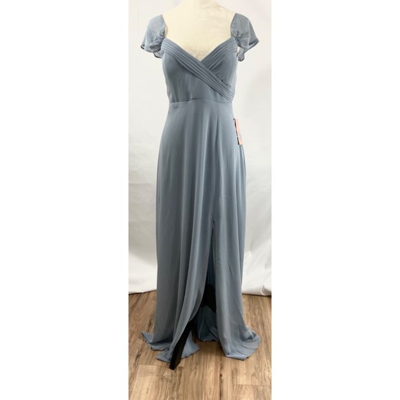 Birdy Grey Spence Dusty Blue Formal Dress - Size: Small - Picture 6 of 12